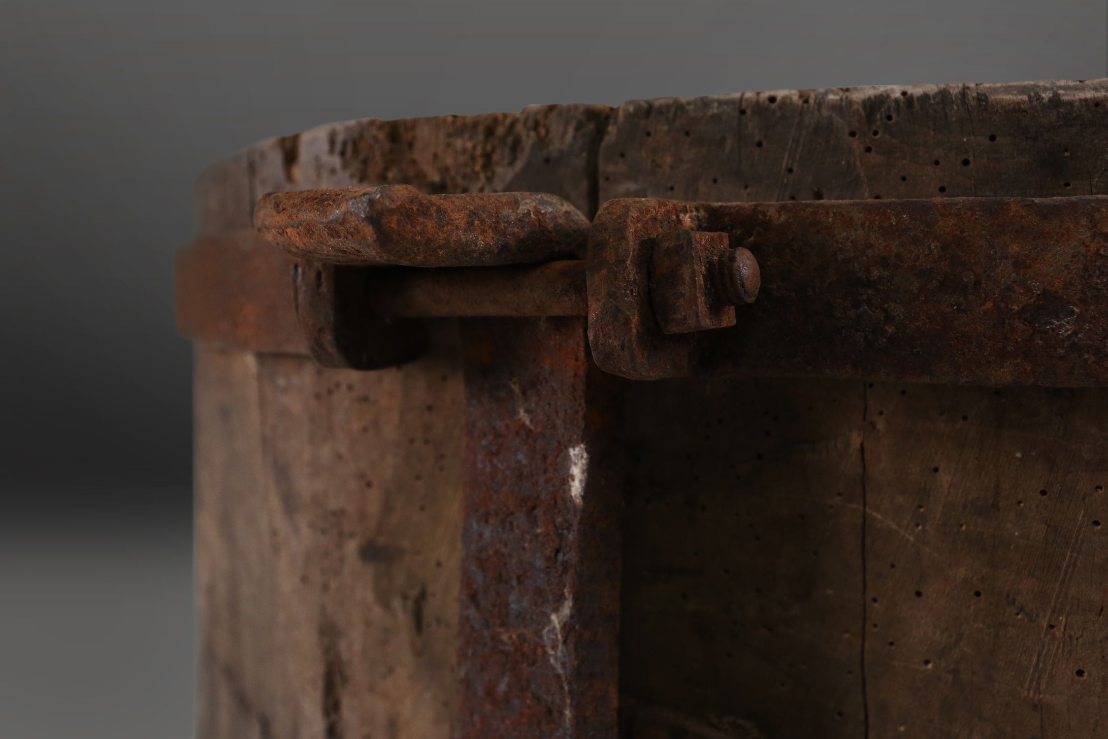 Large rustic French Chopping Block Table, France 1920sthumbnail